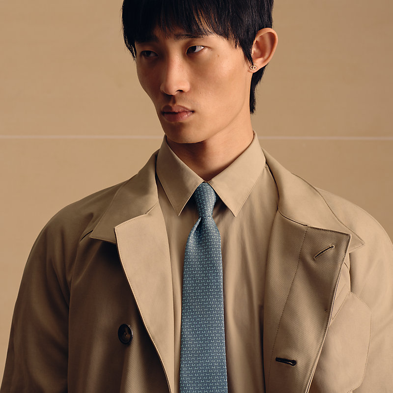 Hilario tie - Grey | Hermès Canada
